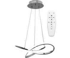 Pakabinamas šviestuvas Toolight Modernus LED Šviestuvas Ring+nuotolinio valdymo pultas APP389-CP Chrominis