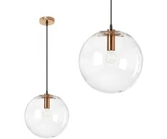 Pakabinamas šviestuvas Toolight Pakabinama stiklinė lubinė lempa Lassi 20 cm Rose auksinis
