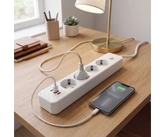 Toolight Prailgintuvas Maitinimo Blokas 4 Lizdai + 2x Usb-a + Usb-c Jnh021-4a Baltas