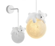 Toolight SIENINIS ŠVIESTUVAS Baltas BEAR G161-1W