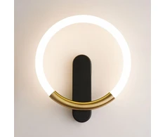 Toolight SIENINIS ŠVIESTUVAS LED LHJ068-W C BRUSH GOLD/Juodas