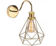 Toolight Sieninis šviestuvas Loft Juodas Auksas 392229
