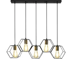Lubinis šviestuvas Toolight Šviestuvas lubinis APP1133-5CP Juodas Gold