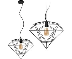 Pakabinamas šviestuvas Toolight Šviestuvas lubinis DIAMENT LOFT Juodas APP563-1CP