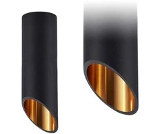 Lubinis šviestuvas Toolight Šviestuvas lubinis Juodas GOLD 20 CM APP571-1C