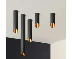 Lubinis šviestuvas Toolight Šviestuvas lubinis Juodas GOLD 30 CM APP572-1C