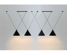 Pakabinamas šviestuvas Toolight Šviestuvas lubinis Loft juodas shine APP548-2CP