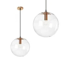 Lubinis šviestuvas Toolight Šviestuvas lubinis stiklino Lassi Rose Gold 25 cm