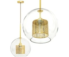 Lubinis šviestuvas Toolight Šviestuvas lubinis stiklo Gold Loft APP555-1CP 25cm