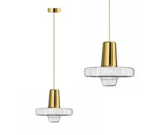 Pakabinamas šviestuvas Toolight Šviestuvas lubinis stiklo Gold LED APP553-1CP