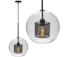 Pakabinamas šviestuvas Toolight Šviestuvas lubinis stiklo Juodas Loft APP559-1CP 30cm