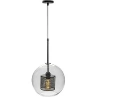 Lubinis šviestuvas Toolight Šviestuvas lubinis stiklo Juodas/Loft APP557-1CP 20cm