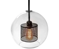 Lubinis šviestuvas Toolight Šviestuvas lubinis stiklo Juodas/Loft APP558-1CP 25cm