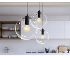 Lubinis šviestuvas Toolight Šviestuvas lubinis stiklo Lassi Juodas 20+25+30 cm