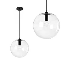 Lubinis šviestuvas Toolight Šviestuvas lubinis stiklo Lassi Juodas 20 cm