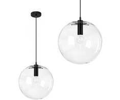 Pakabinamas šviestuvas Toolight Šviestuvas lubinis stiklo Lassi Juodas 30 cm