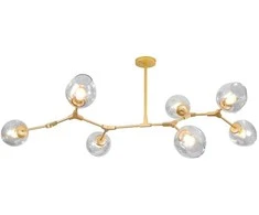 Pakabinamas šviestuvas Toolight Šviestuvas lubinis stiklo rutuliai 7vnt Gold Glass Ball APP507-7C