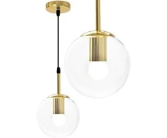 Pakabinamas šviestuvas Toolight Šviestuvas lubinis stiklo rutulys Gold APP686-1CP