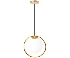 Lubinis šviestuvas Toolight Šviestuvas lubinis stiklo rutulys Baltas/Gold APP430-1CP