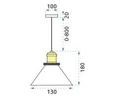 Pakabinamas šviestuvas Toolight Šviestuvas lubinis stiklo Verto A Transparent APP042-1CP