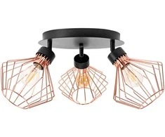 Lubinis šviestuvas Toolight Šviestuvas lubinis trigubas Loft Plafon Juodas Rose APP536-3C