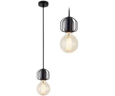 Pakabinamas šviestuvas Toolight Viena pakabinama lubų lempa Loft Juodas APP591-1CP