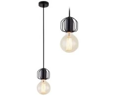 Pakabinamas šviestuvas Toolight Viena pakabinama lubų lempa Loft Juodas APP591-1CP