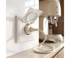 Toolight Viengubas Lizdas Su Įžeminimu Ir Dangteliu Su Rėmeliu Oste Jnh005-g Baltas