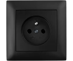 Toolight Viengubas Lizdas Su Įžeminimu Ir Rėmeliu Oste Jnh001-g Juodas