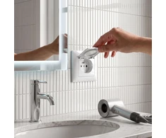Toolight Viengubas Lizdas Su Įžeminimu Ir Dangteliu Oste Jnh005-g Baltas