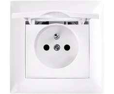 Toolight Viengubas Lizdas Su Įžeminimu Ir Dangteliu Su Rėmeliu Oste Jnh005-g Baltas