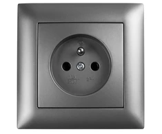 Toolight Viengubas Lizdas Su Įžeminimu Ir Rėmeliu Oste Jnh001-g Pilkas