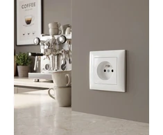 Toolight Viengubas Lizdas Su Įžeminimu Ir Rėmeliu Oste Jnh001-g Baltas