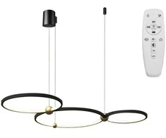 Pakabinamas šviestuvas Toolight Žiedas 3 LED lempa + nuotolinio valdymo pultas APP752-30-40-50 Juoda