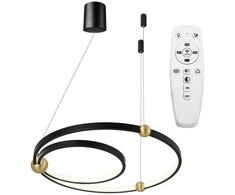 Pakabinamas šviestuvas Toolight Žiedinė LED lempa + nuotolinio valdymo pultas APP692-30-50 Juoda