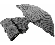 Tutumi Antklodė žuvies uodega Mermaid Tail Pilkas