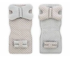 Tutumi Dvipusis vežimėlio kilimėlis 4in1 Rožinė / Pilkas/Baltas Star