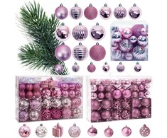 Tutumi Egliniai papuošalai-kamuoliukai Lilac/Rose 208 42 vnt