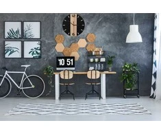 Tutumi Sieninis laikrodis Loft Round 35 cm Metal/Wood MC70901
