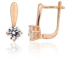 Auksiniai auskarai moterims Diamond Sky "Juno Gold XXIX"