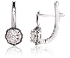 Auksiniai auskarai su briliantais Diamond Sky “Juno Gold IV”