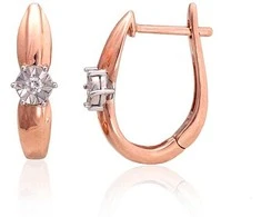 Auksiniai auskarai su briliantais Diamond Sky "Juno Gold IV"