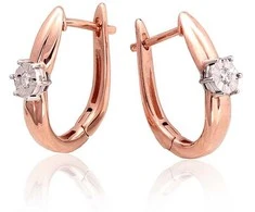Auksiniai auskarai su briliantais Diamond Sky "Juno Gold IV"