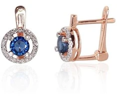 Auksiniai auskarai su briliantais Diamond Sky “Hearts and Arrows IV”