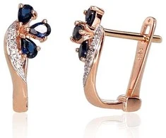 Auksiniai auskarai su briliantais Diamond Sky "Imperial Crown III"
