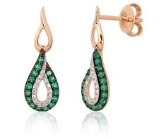 Auksiniai auskarai su briliantais Diamond Sky "Princess Teardrop"