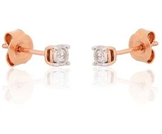 Auksiniai auskarai su briliantais Diamond Sky "Juno Gold VII"