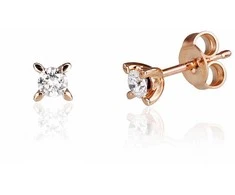 Auksiniai auskarai su briliantais Diamond Sky "Solitaire"