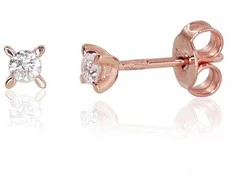 Auksiniai auskarai su briliantais Diamond Sky "Solitaire II"