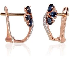 Auksiniai auskarai su briliantais Diamond Sky "Imperial Crown III"